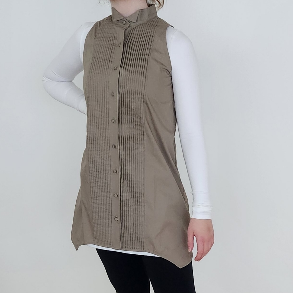 Eileen M Custom Designed Sleeveless Tuxedo Tunic